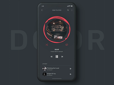 Music player ae animation app dark mobile music ui