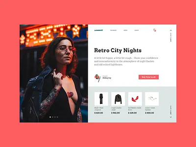 Total Look Online Store concept clothes concept design fashion interface interface animation reddit store transaction ui ui ux web website