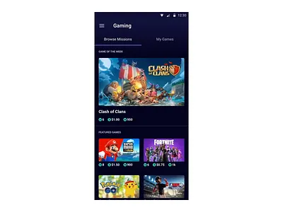 Blast - Gaming animation app design gaming interaction design interface mobile product design prototype ui user experience user interface ux video