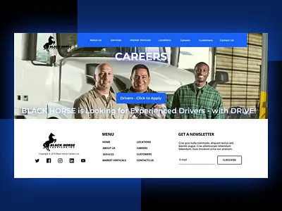 Blackhorse Carriers Website (Logistics) after effect aftereffects animation design landing page logistic logistics transport transportation ui ux web web design