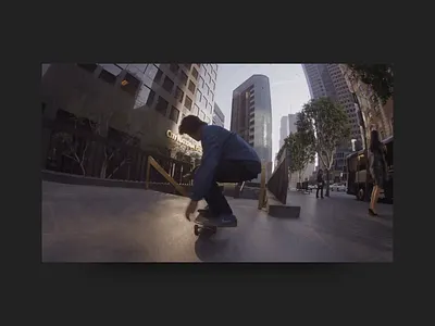 Interactive video timeline with time-stamped products animation free interface design principle product design skateboarding thrasher ui ui animation ui design ux ui video web design