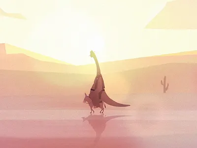 Trudging 2d after effects animation dinosaur illustration lighting moho pro sheriff walk cycle western