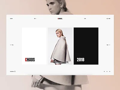 Nordic Collections Page animation concept design ecommerce fashion flat minimalism modern red trendy typography ui ux webdesign