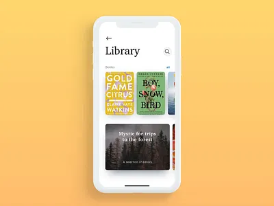 Reading App – Book search Interaction animation book app design ecommerce ios live typing mobile app principle search sketch ui ux