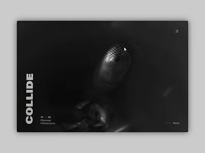 Collide Liquid abstract animation art c4d interaction layout liquid motion web website