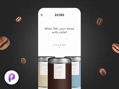 Coffee Purchase Experience #4 - Principle freebie animation coffee color design mobile parallax principle product prototype ui ux