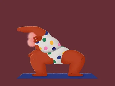 New Year, new me animation colors design exercise fitness hair motion