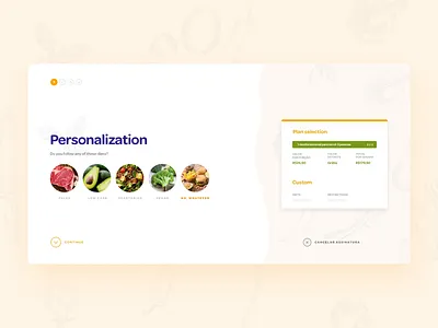 Yellow Mango Plan Selection design food fun healthy ui ux