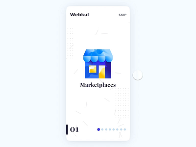 Onboarding UI - Prototype Interaction Design app blob ecommerce illustration interaction intro invision onboarding store studio ui ux