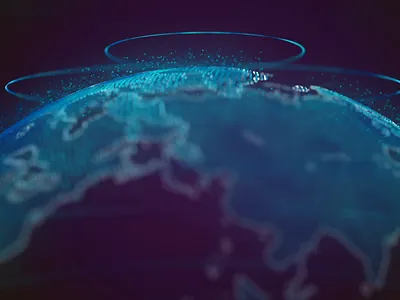 Earth outline animaiton adobe after effect animation blue cinema clean earth futuristic land motion particular slow motion trapcode water