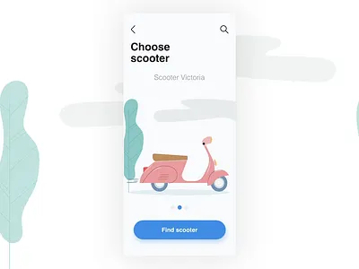 Scooter App aniamtion app design graphic motion scooters