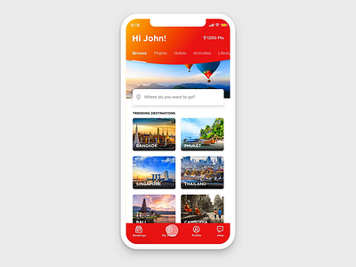 Browse Flow adobe animation app illustration travel travel app ui xd