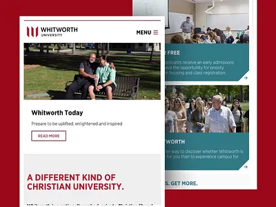 Whitworth University - Mobile Navigation Animation academic animation menu mobile navigation slide university web design