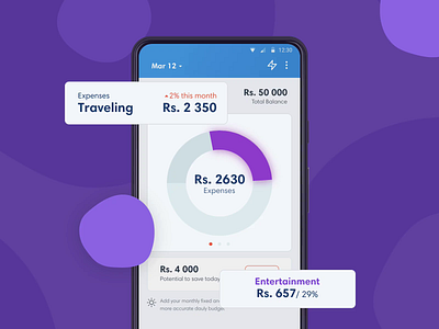 Personal finance dashboard dashboard expenses finance fintech interaction money wallet