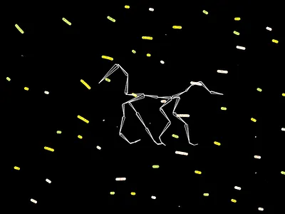 Equiknoxx Music - Horse Loop One c4d cinema 4d dancehall gif illustration jamaica lines loop ouroboros sander sander van dijk stroke