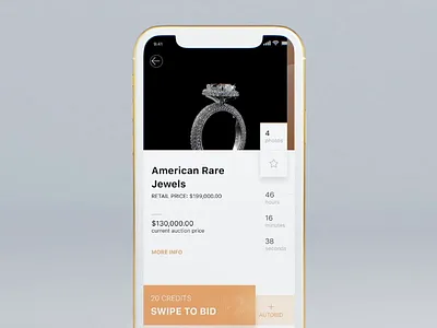 Luxury ecommerce UI design 3d animation button c4d confirmation design diamonds ecommerce flow game gold illustration ios luxury mockup money payment swipe ui art ux