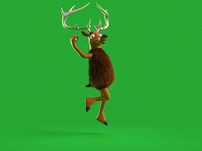 Dancer’s Got Talent - Shoot dance 3d c4d character animation character design christmas dance greeting jump panicstudio reindeer shoot dance