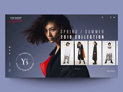 Daily UI " Yamamoto Experiment" animation concept design exploration fashion header interaction interface minimal motion principle ui ux web webdesign website yamamoto