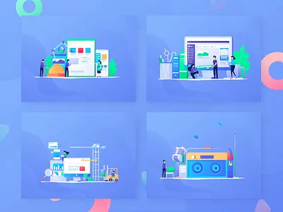 Digital Marketing Animation 2d animation after effects animation branding character design flat gif header illustration landing page marketing motion graphics popular social media ui vector