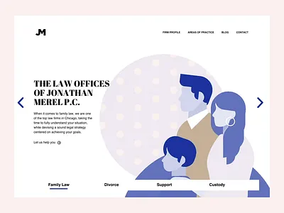 Concept illustration, hero area for a law firm custom illustration modernism pastel tone