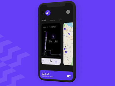 Unicorn Scooters animated animation app app animation app branding design invision studio ios scooter ui unicorn