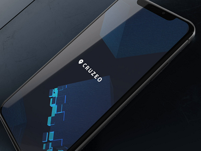 Splash Animation after effects ae interface animation 3d motion gif blockchain decentralized blocks cube light crack fragmentation dark gradient blue color ios iphone x iphonex mobile app ui ux design ridesharing uber dapp splash screen launch tech technology