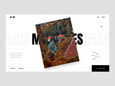MIND - Memories / Interaction clean clear creative dailui design grid ice cream inspiration interaction interface mind minimal porfolio sketch typography ui ux web webdesign website