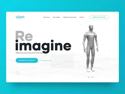Viion is live! 3d animation ar augmented reality design homepage landing ui ux virtual reality vr webdesign