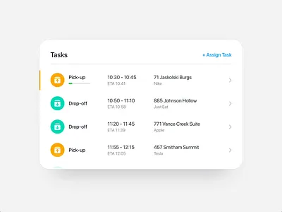 Tasks Tracking adobe xd animation clean delivery design flat interaction minimal platform prototype task task management tracking ui ux website