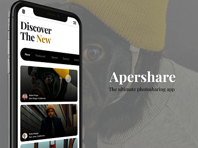 Apershare Photosharing App adobexd animation app design application design concept design photoshop ui ui design uidesign ux ux design uxdesign xd