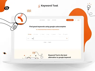 Keyword Tool Redesign animation desktop illustration interaction interface keywords logo sketch ui vector web