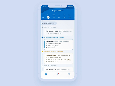 Tasks Calendar Schedule animation app button animation calendar card card animation cards cars gif interaction design ios list protopie schedule scheduling test drive tracking transition ui