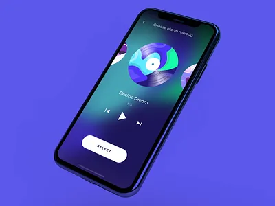 SleepSci. Alarm Melody alarm animation app dream interaction ios mobile motion player sleep ui ux
