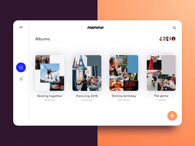 Memmo App Tablet animation app application clean design gallery interaction interface mobile product tablet ui ux