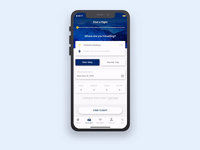 Harbour Air Mobile - Booking Flow flight booking app interaction design mobile app design ui