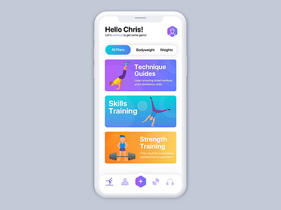 Beast Barz - training/program interaction concept animation app interaction modern principle principleformac ui ux