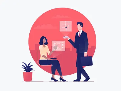 Interfaces: Korona animation design flat illustration illustrator landing landing page logo ui vector