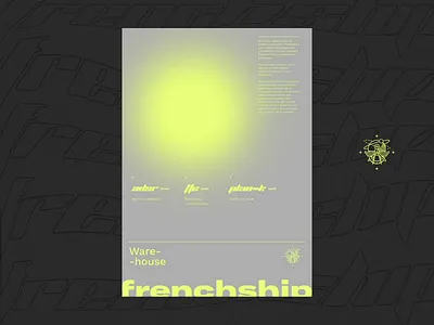 Frenchship Warehouse #2 after affects animate animated animated poster animation concept dark distorted distortion festival party poster print print ads warehouse