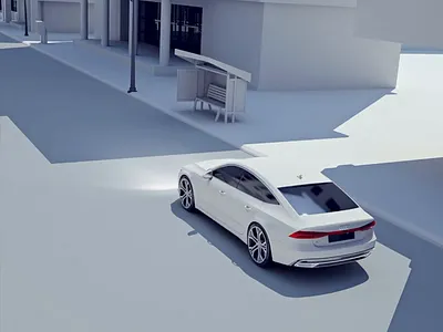Parking assistant visual 3d animation assistant audi audio automotive c4d car city clean illustration parking parking app parking lot rear vehicle video video animation visual white