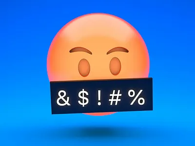 Emoji goes angry animation cinema4d design illustration loop motion sound