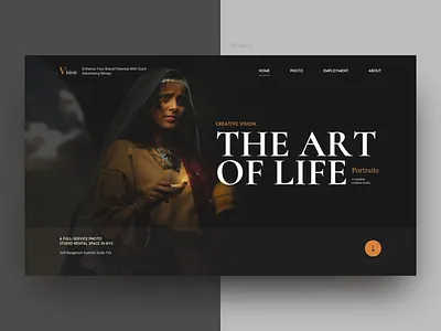 Photography Website animation design ui ux web website
