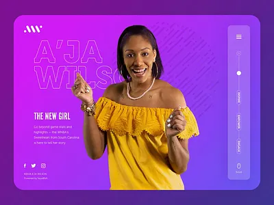 A'ja Wilson Website Animation aja wilson animated animation basketball motion ui ui design ux video web web design website wnba