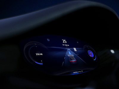 EV instrument cluster design animation art auto automotive autonomous blue car car dashboard cars cluster dashboard ui driving electric car electro instrument intro loading motion self driving splash