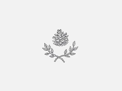 Illustrated Pinecone Sub-mark brand design design company designer logo icon icondesigner illustration logo pinecone submark