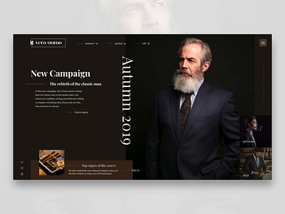 Men's Fashion website adobe xd clothes fashion graphic design landing retro suits ui ui design ux web web design webdesign