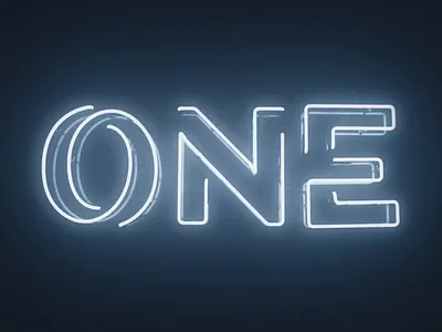 One Neon Sign flicker glow hazy neon physical sign students youth