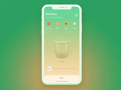 Drink order animaiton animation apple coffee drink fruits gradient ice block icons illustration interaction juice motion newton order papaya peach strawberry tea ui