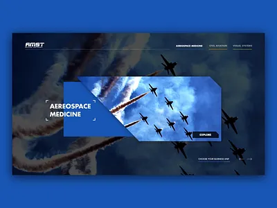 Aviation and aerospace medical equipment - Splash page animation aviation blue design effects home illustration landing page luxury main motion navigation orange planes premium slider splash page ui ux web