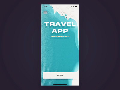 2D/3D Experiment #03 3d app blender flat ios ui water