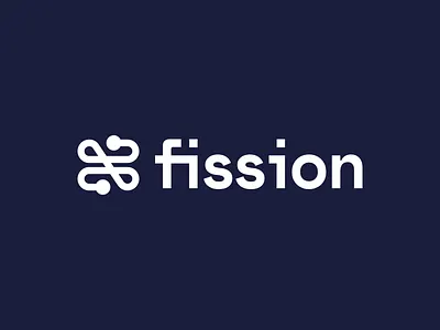 Fission brand branding clean icon identity logo logotype wordmark